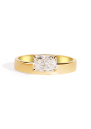 The Cleo Ring with 1ct Radiant Cultured Diamond - Molten Store