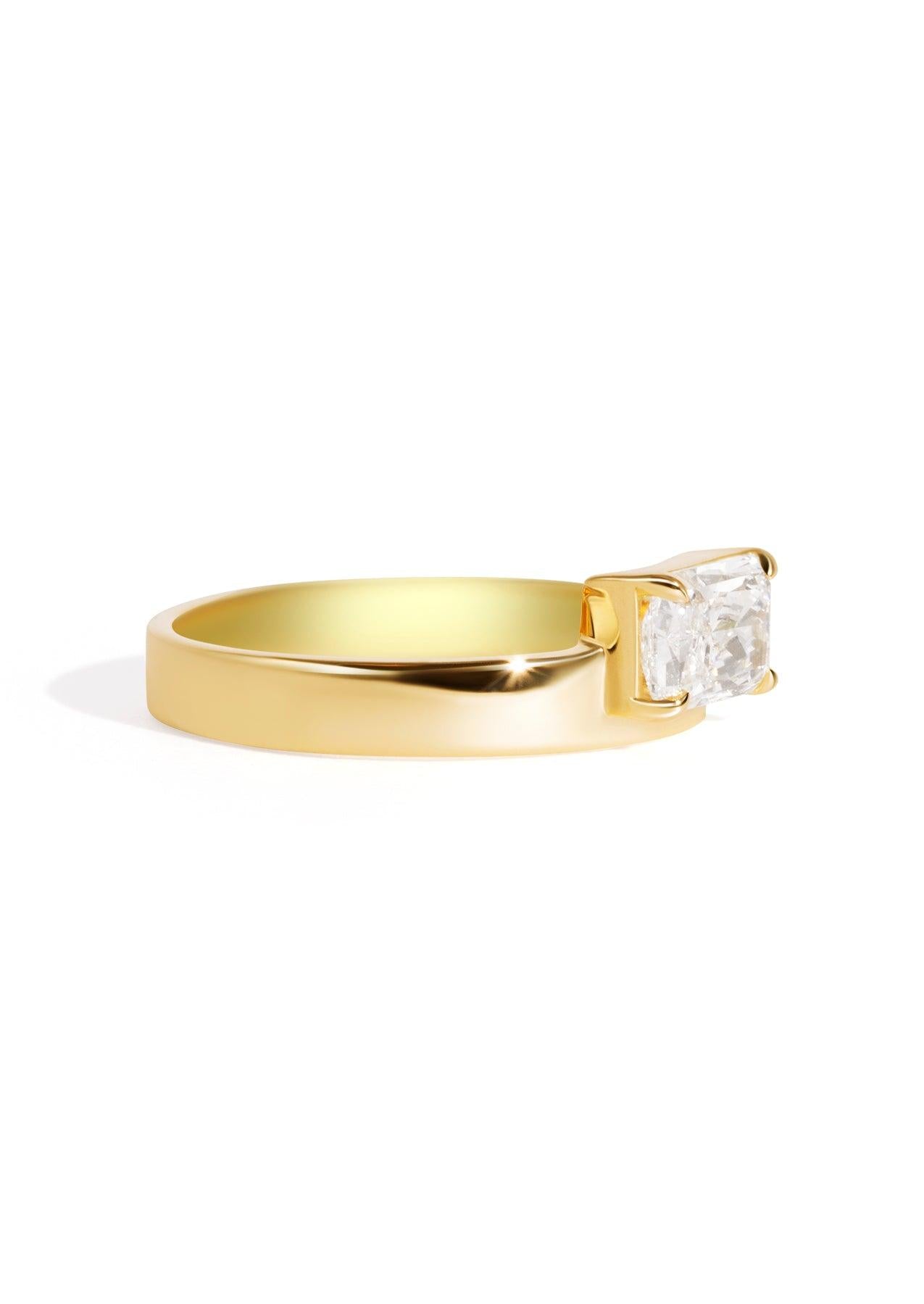 The Cleo Ring with 1ct Radiant Cultured Diamond - Molten Store