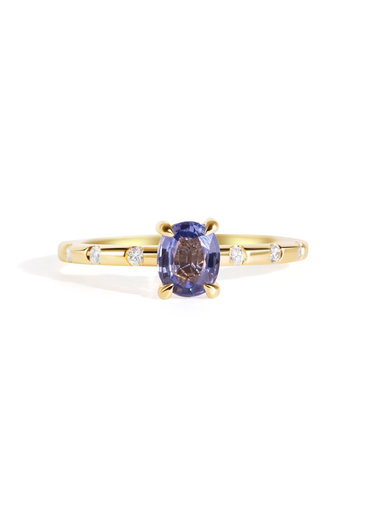 The Constance Ring with 0.87ct Oval Ceylon Sapphire - Molten Store