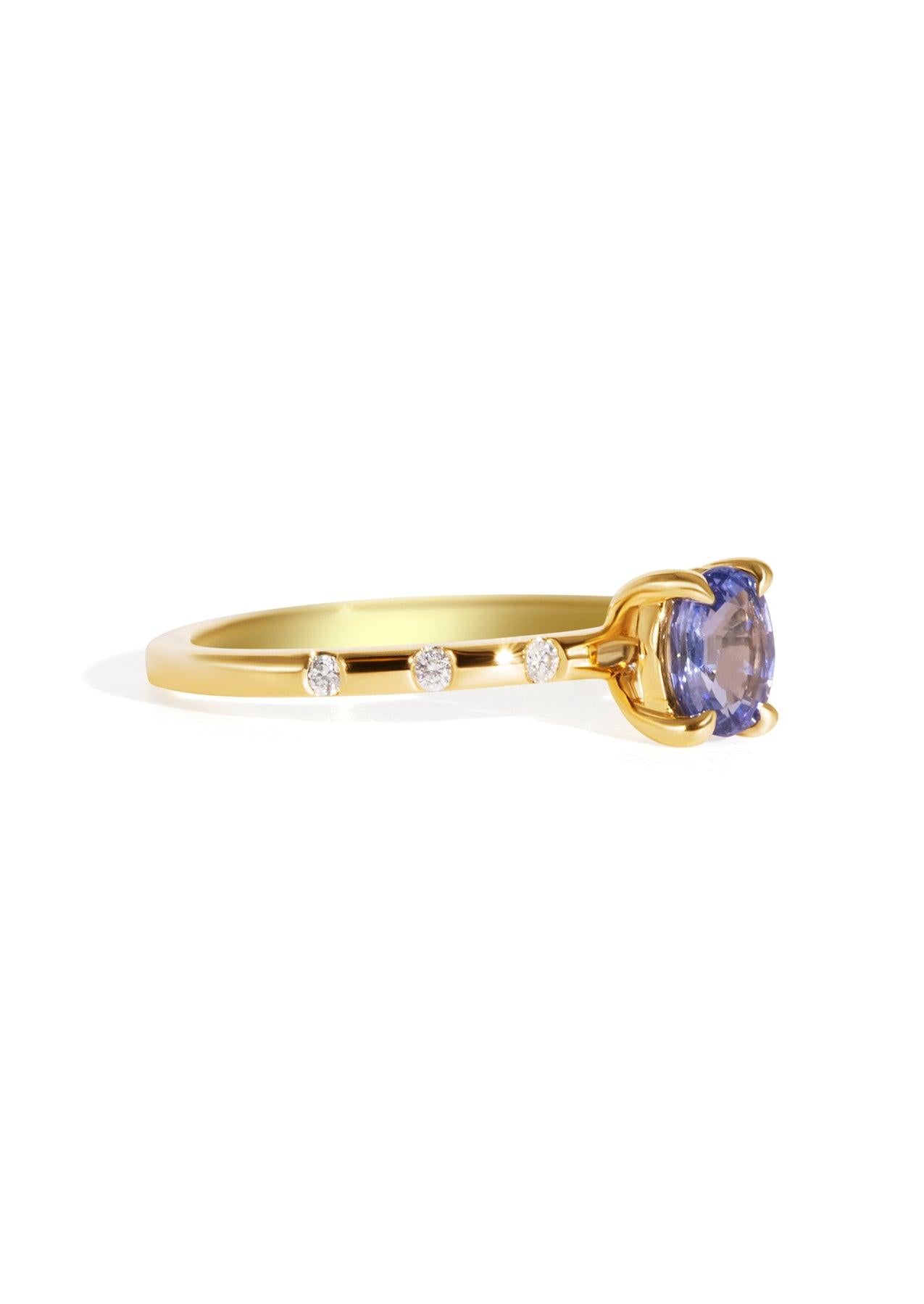 The Constance Ring with 0.87ct Oval Ceylon Sapphire - Molten Store