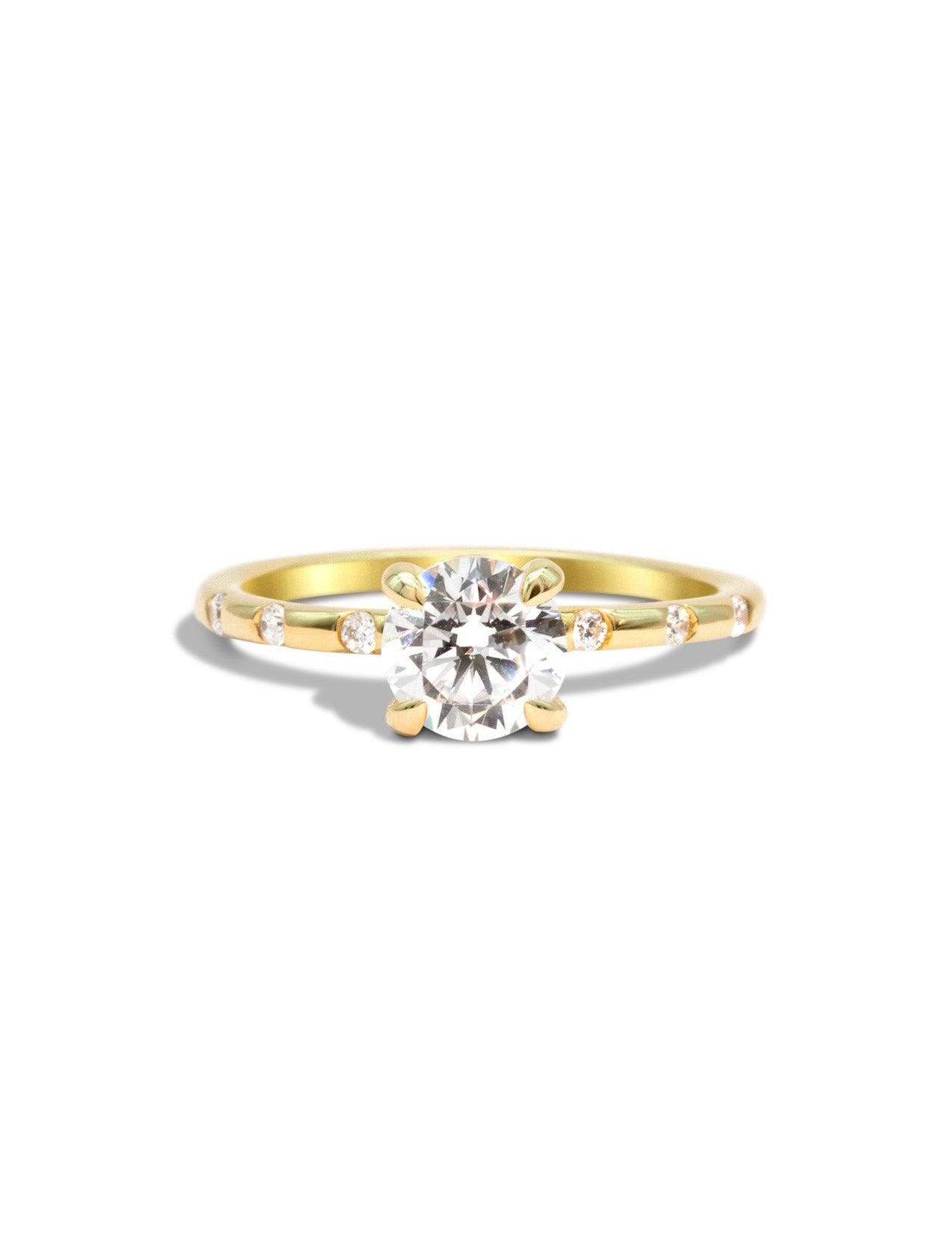 The Constance Yellow Gold Ring Setting - Molten Store