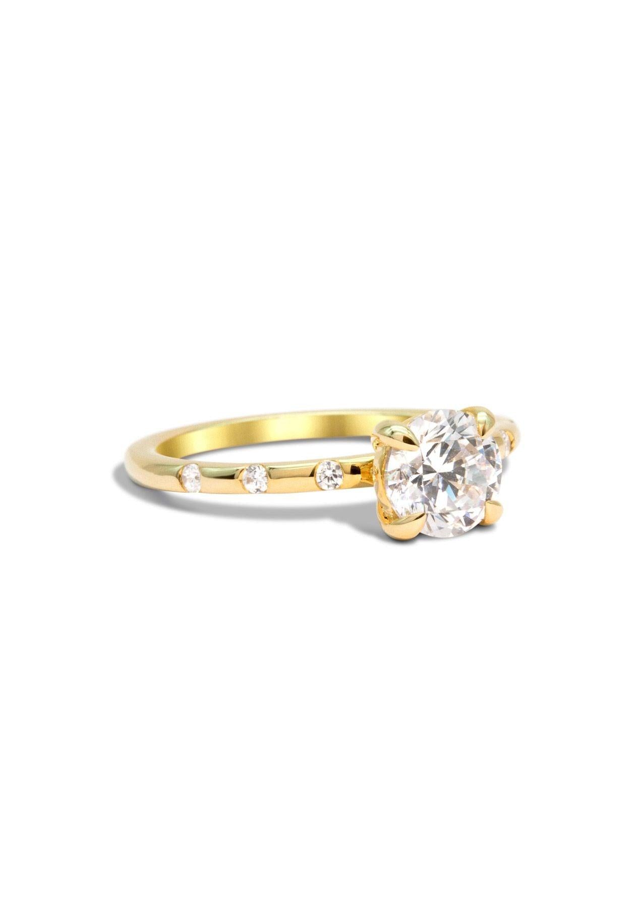 The Constance Yellow Gold Ring Setting - Molten Store