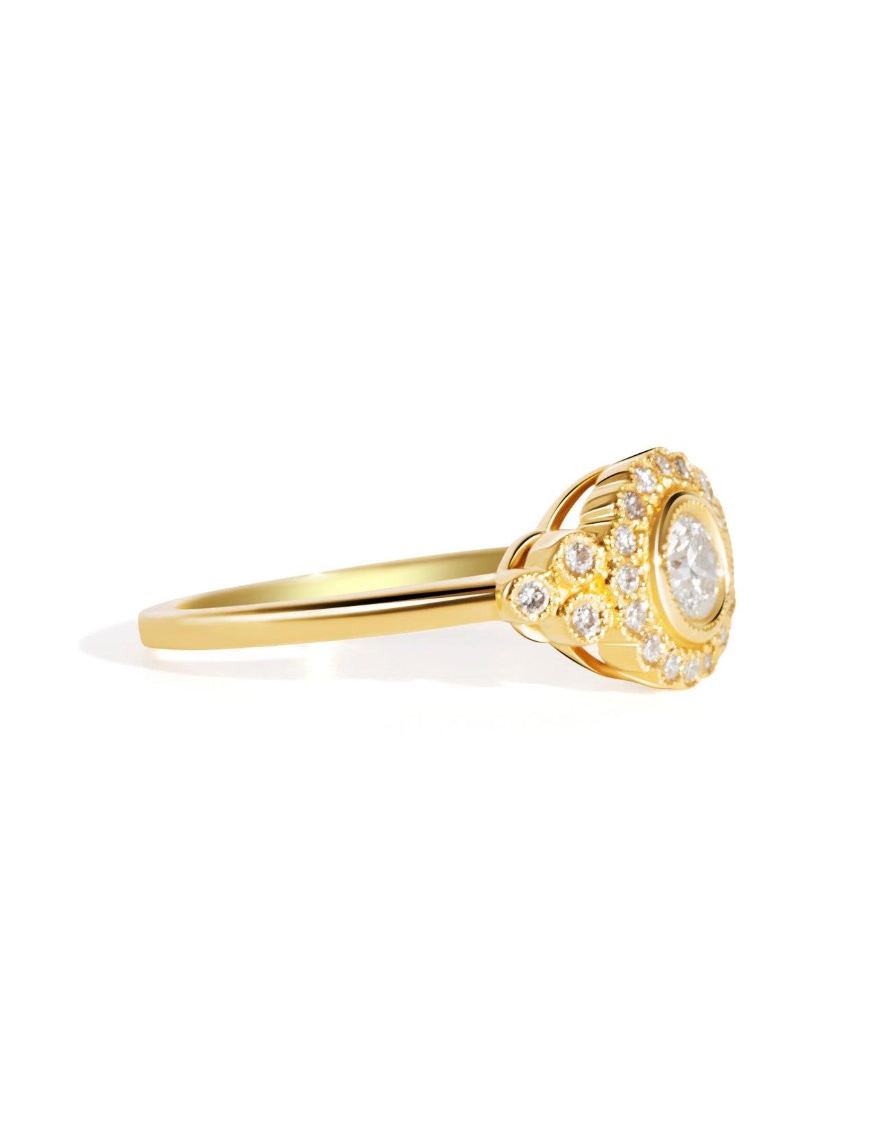 The Cosima Ring with 0.54ct Round Cultured Diamond - Molten Store