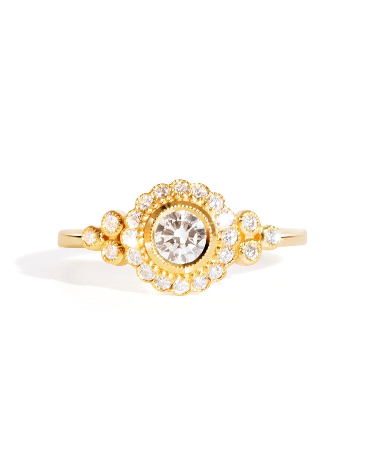 The Cosima Ring with 0.57ct Round Cultured Diamond - Molten Store