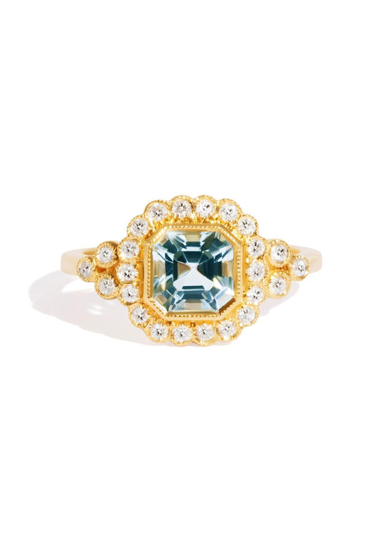 The Cosima Ring with 1.16ct Cushion Aquamarine - Molten Store