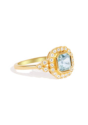 The Cosima Ring with 1.16ct Cushion Aquamarine - Molten Store