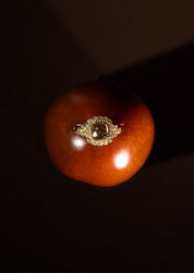 The Cosima Ring with 2.17ct Cushion Cognac Diamond & .5ct Diamond Halo (2.67ct TDW) - Molten Store