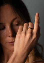 The Cosmos Rose Gold Signet Ring - Molten Store