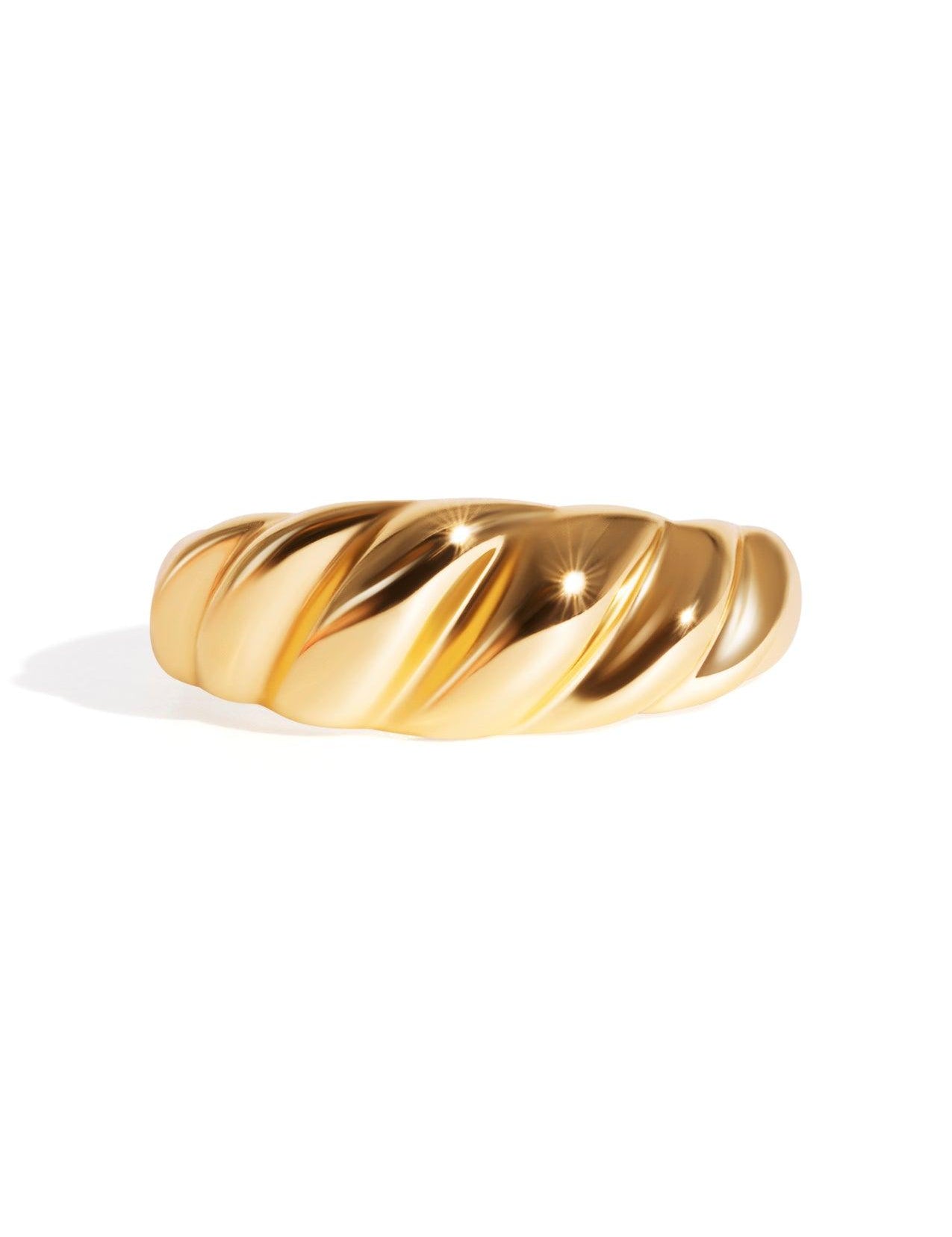 The Croissant 14ct Gold Vermeil Signet Ring - Molten Store