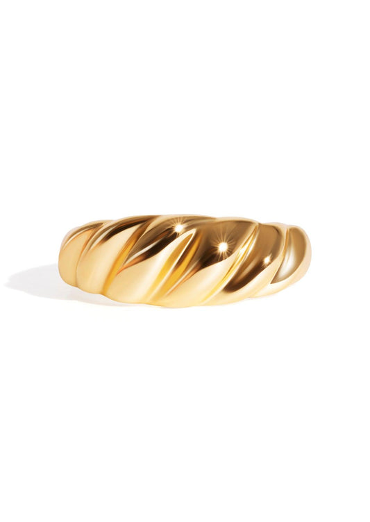 The Croissant 14ct Gold Vermeil Signet Ring - Molten Store