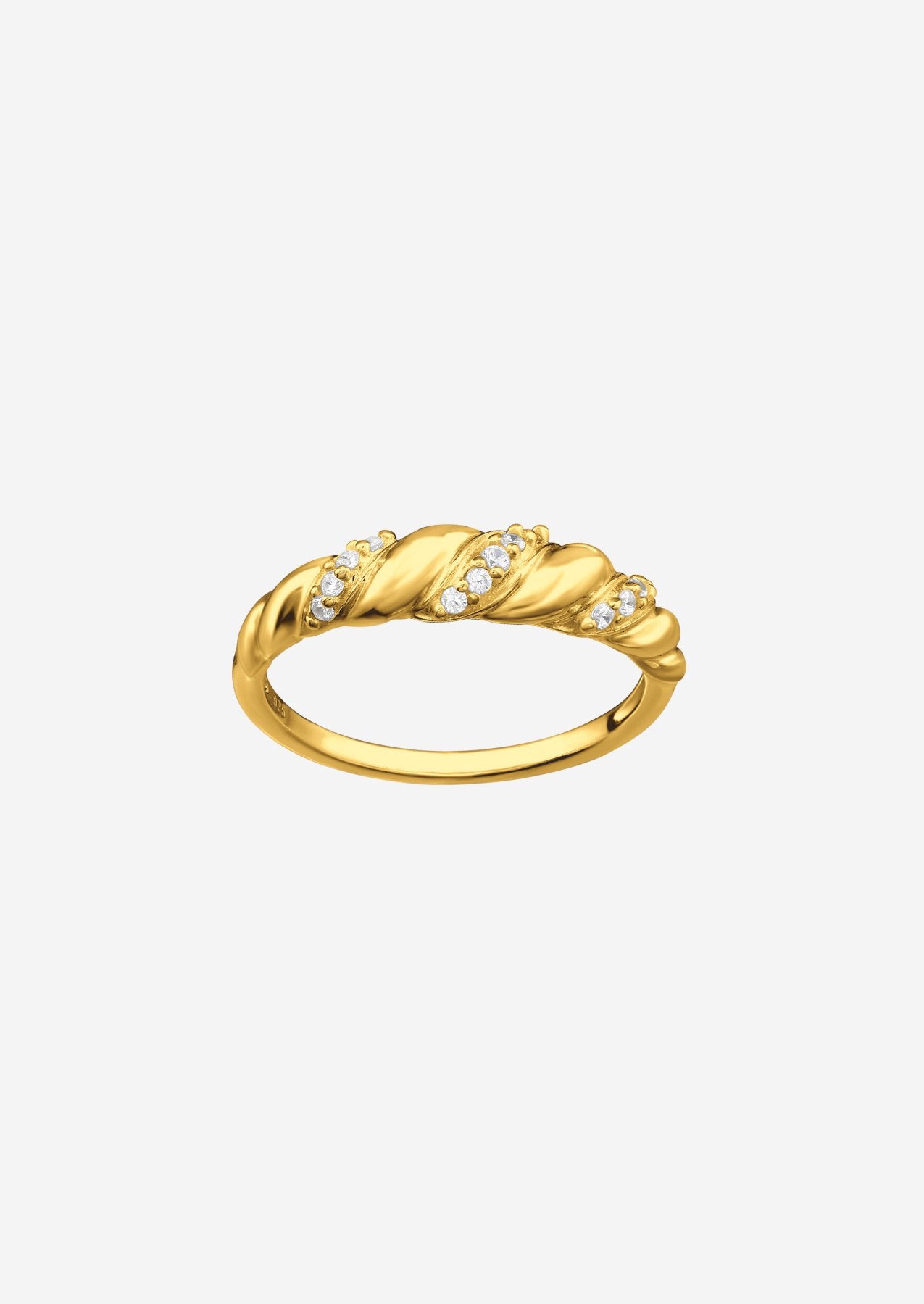 The Croissant Éclat 14ct Gold Vermeil Ring - Molten Store