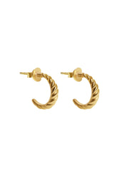 The Croissant Gold Vermeil Half Hoop Earrings - Molten Store