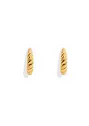 The Croissant Gold Vermeil Half Hoop Earrings - Molten Store