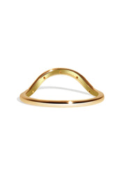 The Curved Lumina Diamond Yellow Gold Band - Molten Store