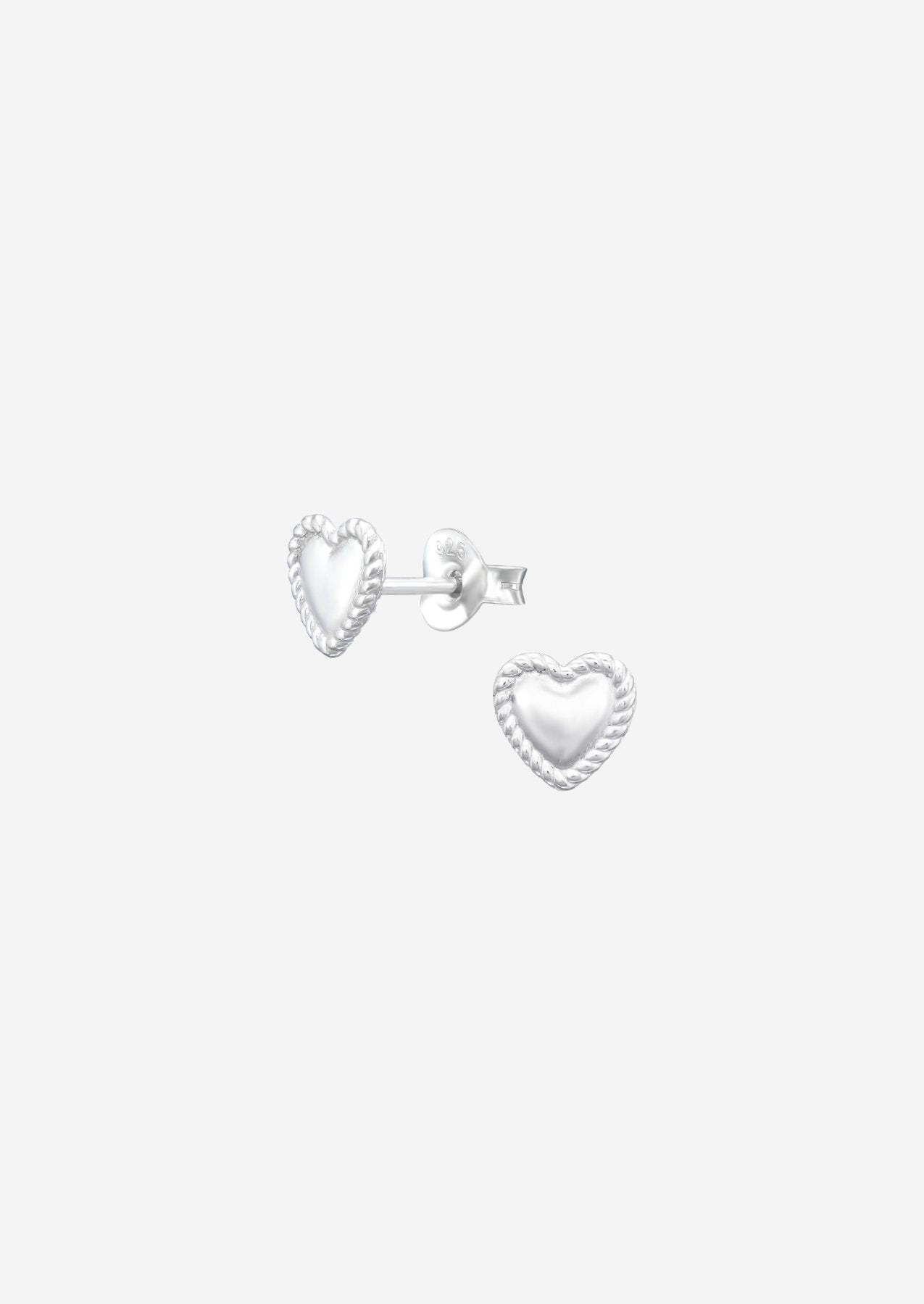 The Darling Heart Sterling Silver Stud Earrings - Molten Store