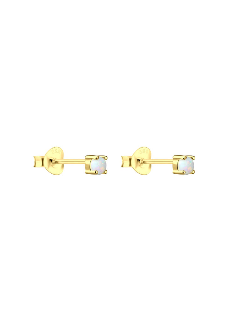 The Daydream Opal 14ct Gold Vermeil Stud Earrings - Molten Store