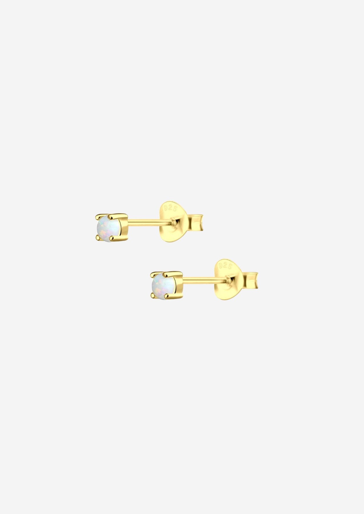 The Daydream Opal 14ct Gold Vermeil Stud Earrings - Molten Store