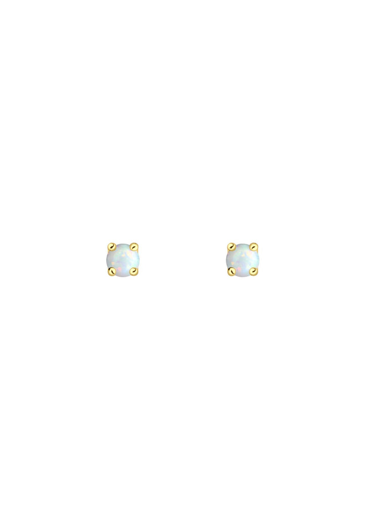 The Daydream Opal 14ct Gold Vermeil Stud Earrings - Molten Store