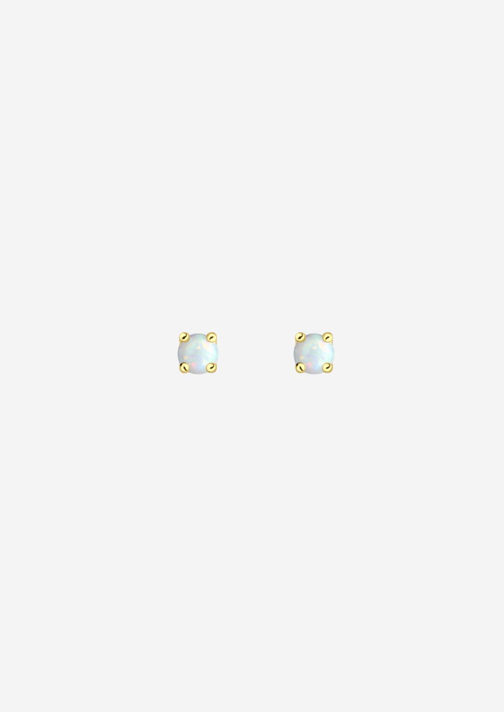 The Daydream Opal 14ct Gold Vermeil Stud Earrings - Molten Store