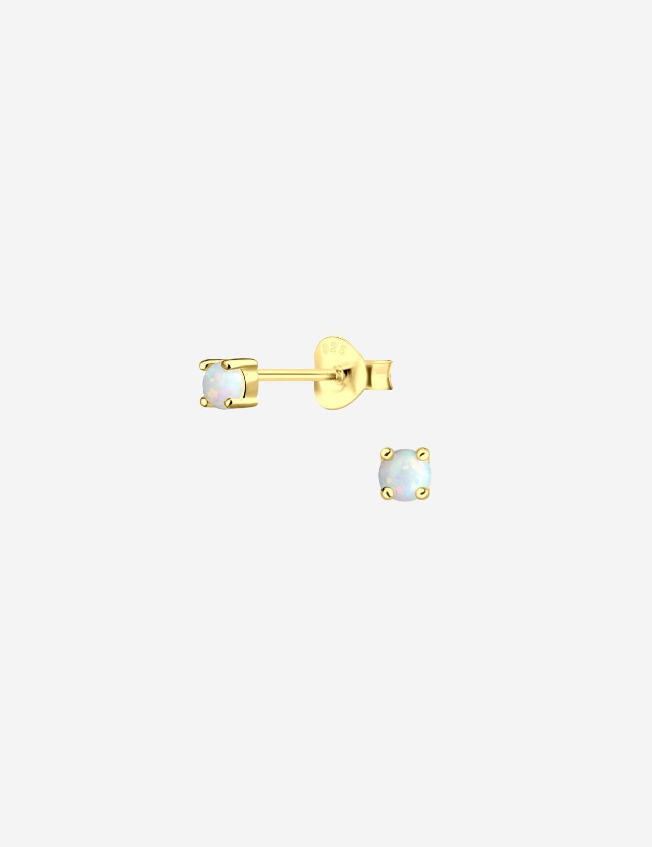 The Daydream Opal 14ct Gold Vermeil Stud Earrings - Molten Store