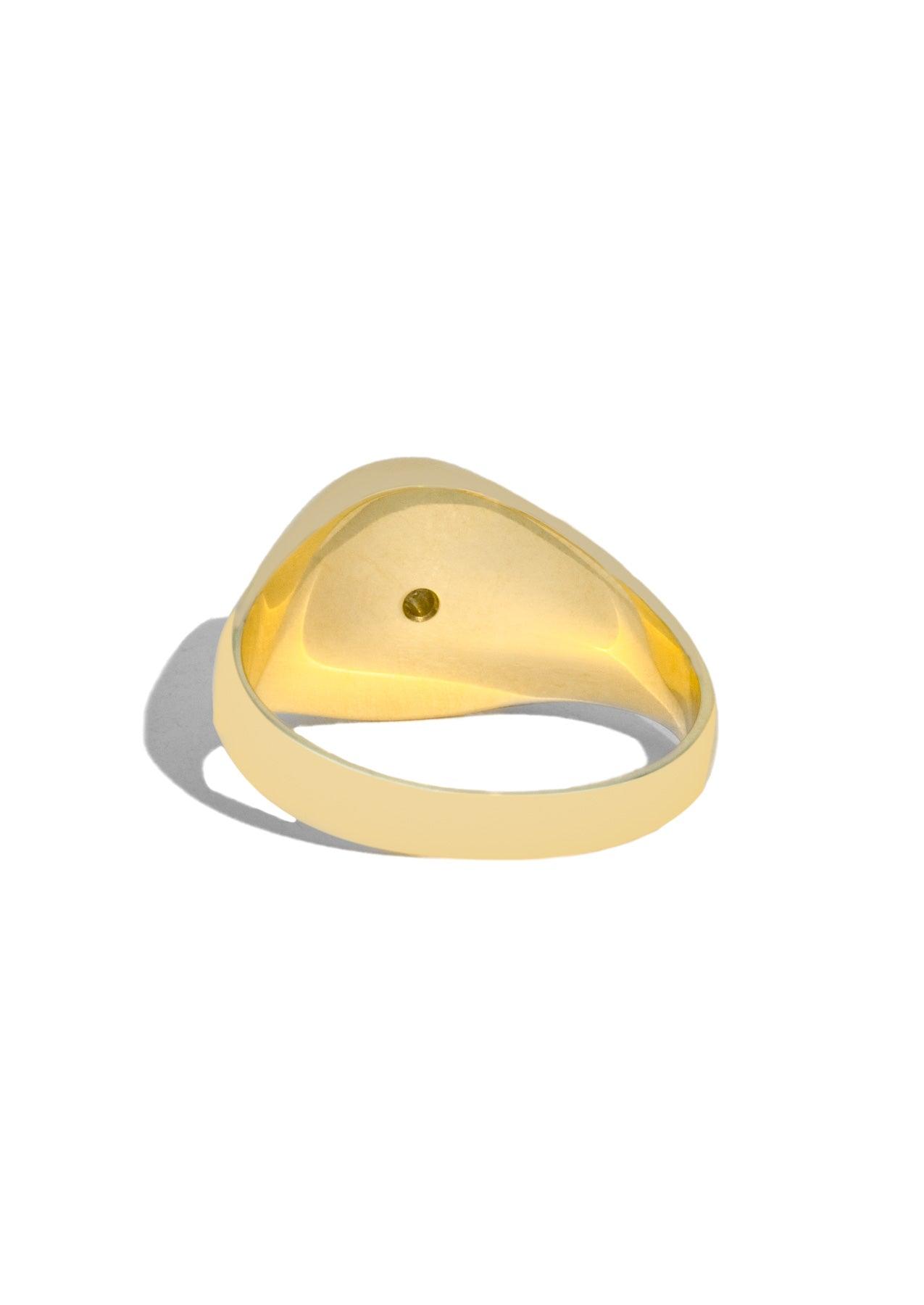 The Diamond 9ct Yellow Gold Signet - Molten Store