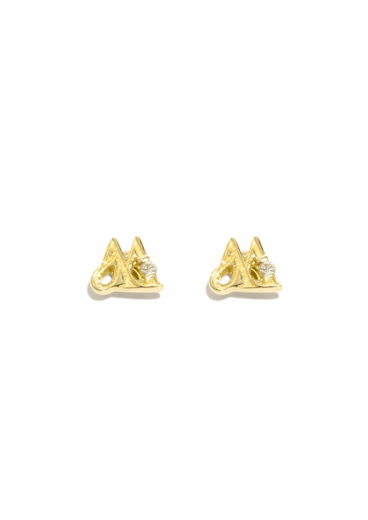 The Diamond Insignia 9ct Solid Gold Stud Earrings - Molten Store