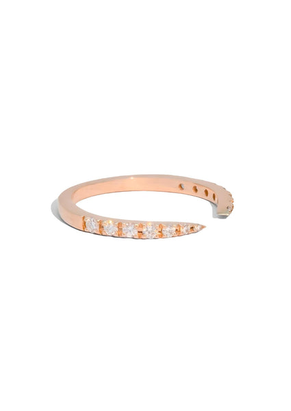 The Diamond Open 18ct Rose Gold Band - Molten Store