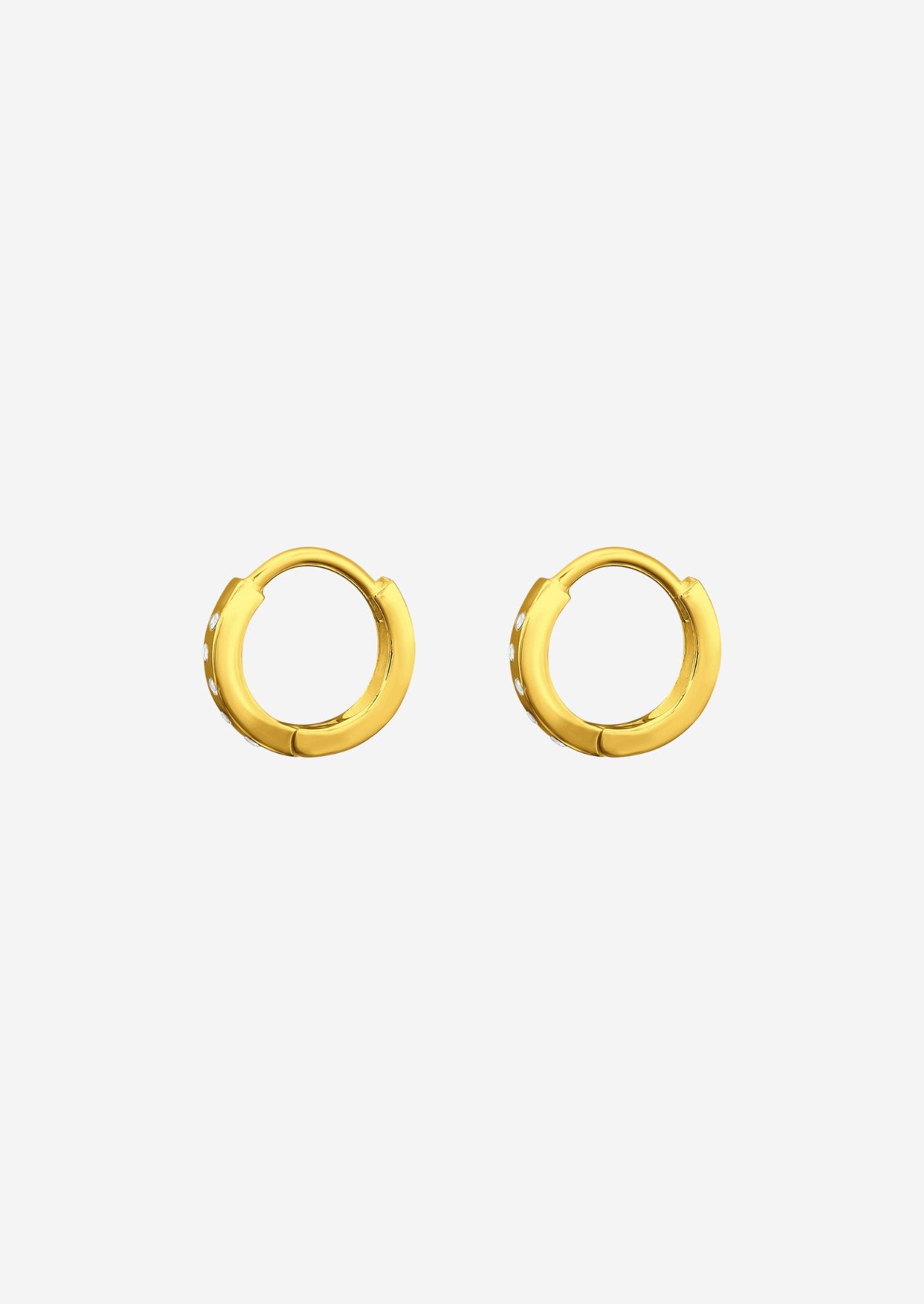 The Dotty 14ct Gold Vermeil Huggie Earrings - Molten Store