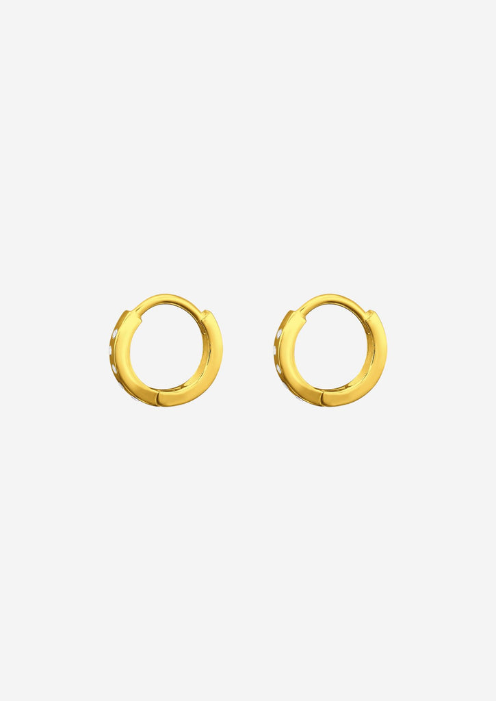 The Dotty 14ct Gold Vermeil Huggie Earrings - Molten Store