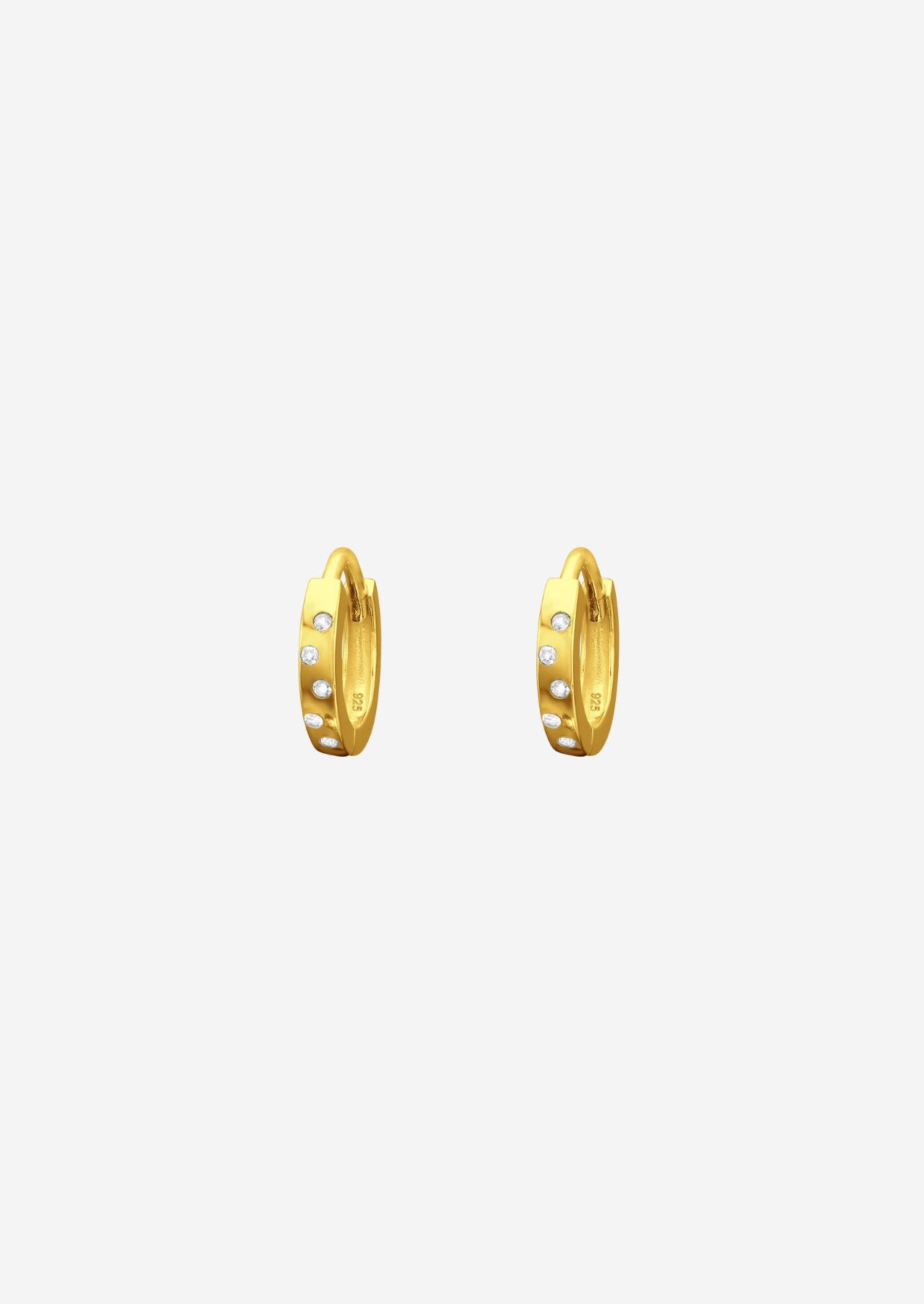 The Dotty 14ct Gold Vermeil Huggie Earrings - Molten Store