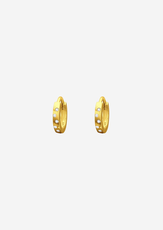 The Dotty 14ct Gold Vermeil Huggie Earrings - Molten Store