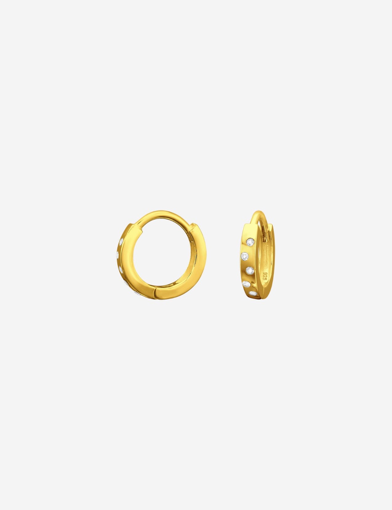 The Dotty 14ct Gold Vermeil Huggie Earrings - Molten Store