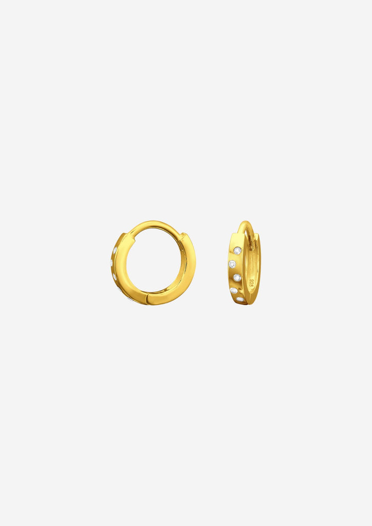 The Dotty 14ct Gold Vermeil Huggie Earrings - Molten Store