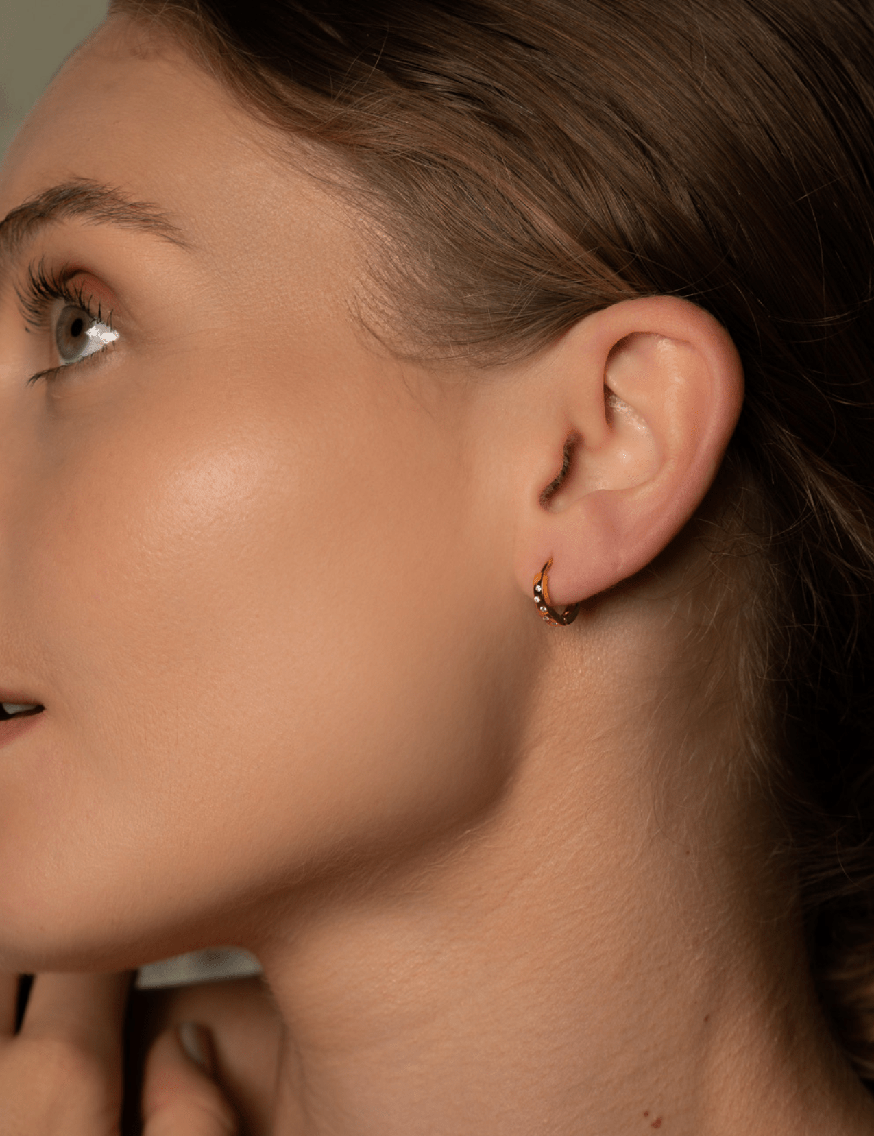 The Dotty 14ct Gold Vermeil Huggie Earrings - Molten Store