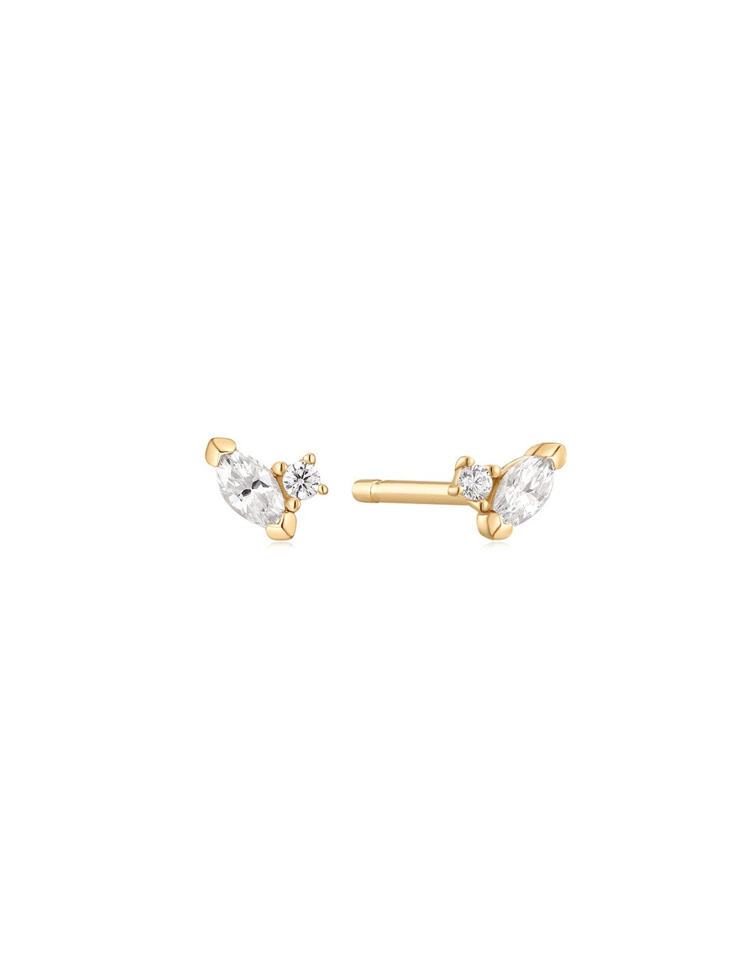 The Duet Cultured Diamond 9ct Solid Gold Stud Earrings - Molten Store