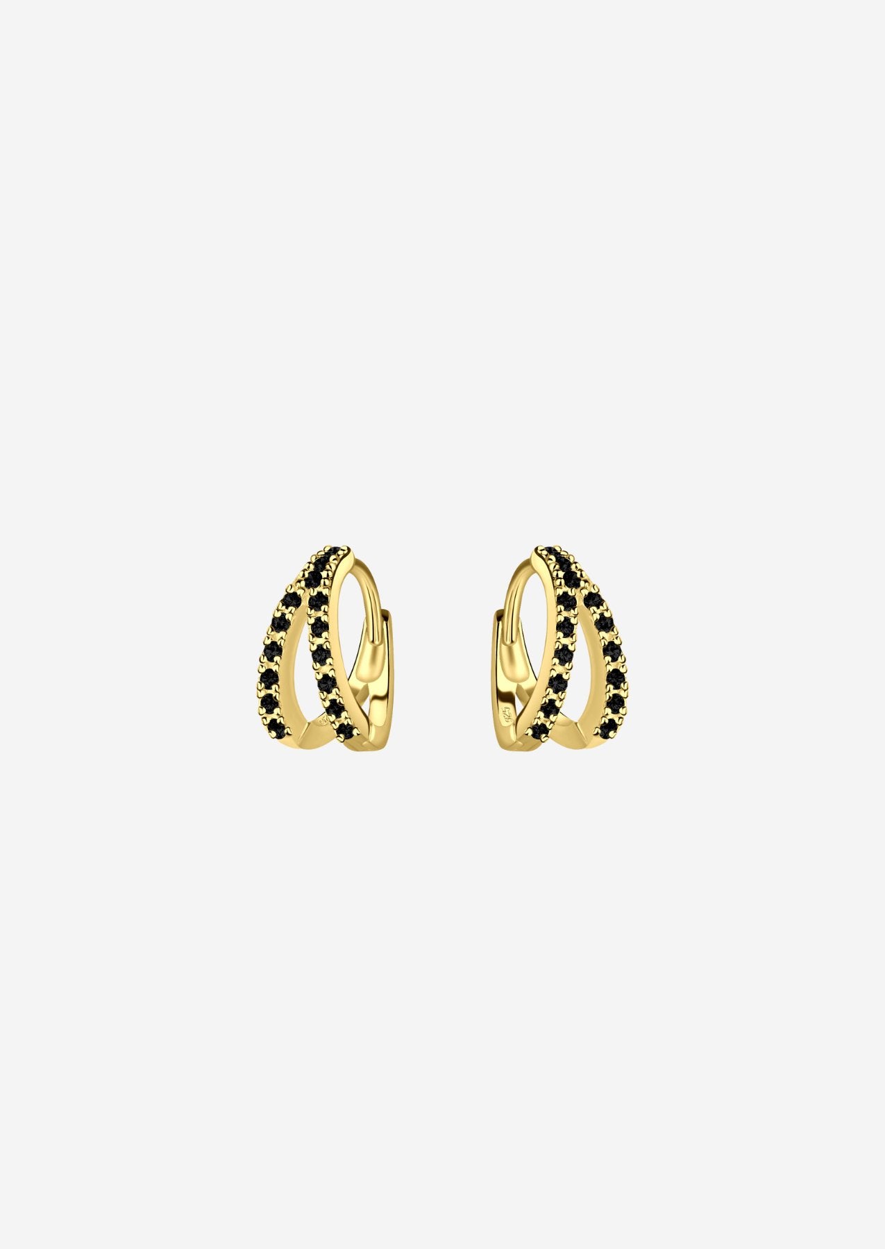 The Duo Nightfall 14ct Gold Vermeil Huggie Earrings - Molten Store