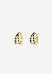 The Duo Nightfall 14ct Gold Vermeil Huggie Earrings - Molten Store