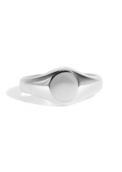 The Echo Platinum Signet Ring - Molten Store