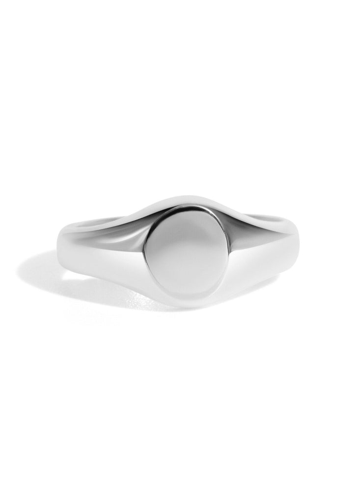 The Echo Platinum Signet Ring - Molten Store