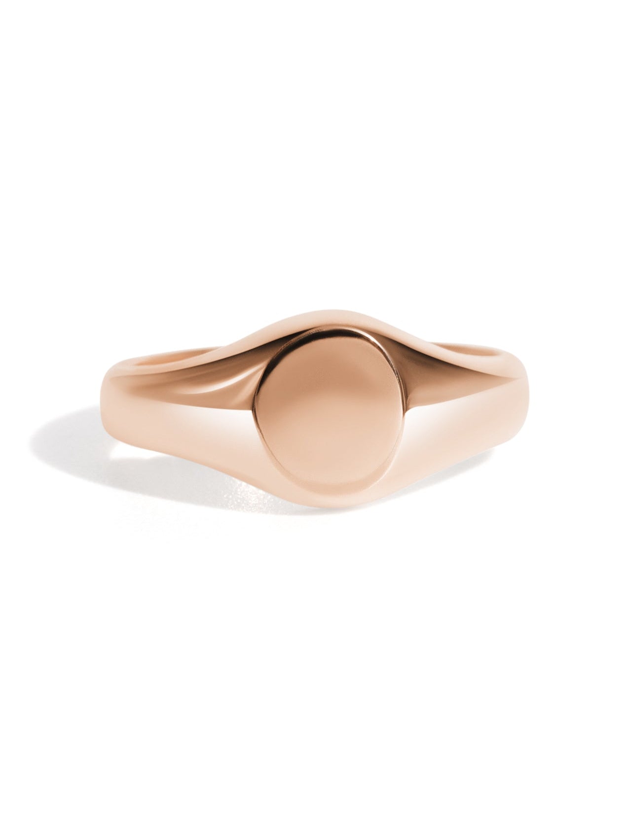 The Echo Rose Gold Signet Ring - Molten Store