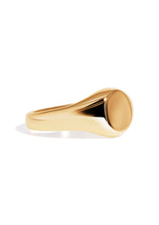 The Echo Yellow Gold Signet Ring - Molten Store