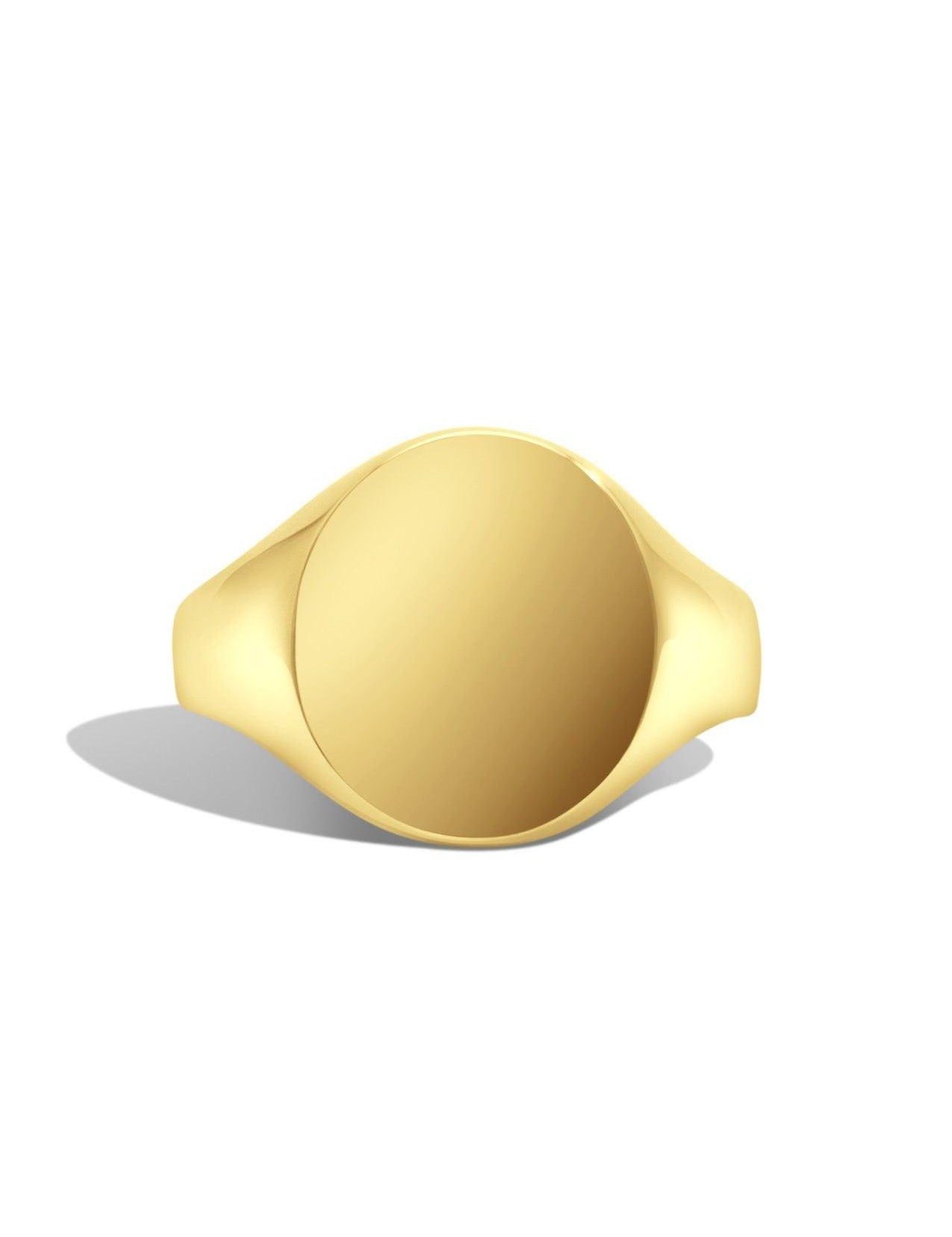 The Eclipse Yellow Gold Signet Ring - Molten Store