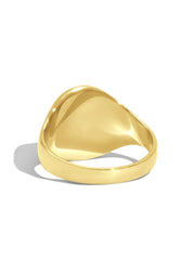 The Eclipse Yellow Gold Signet Ring - Molten Store