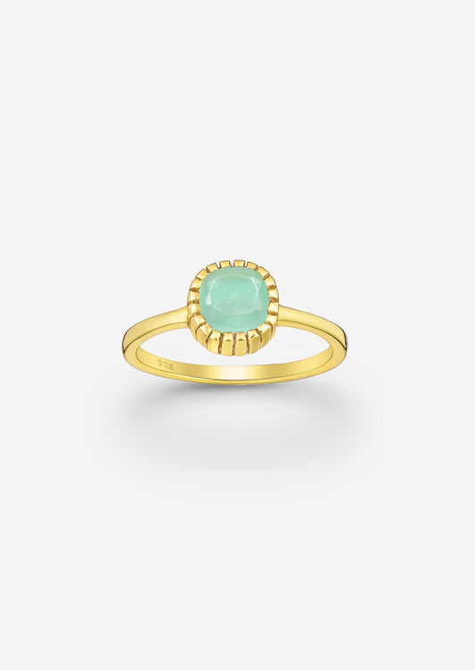 The Eden Chalcedony 18ct Gold Vermeil Ring - Molten Store