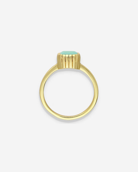 The Eden Chalcedony 18ct Gold Vermeil Ring - Molten Store