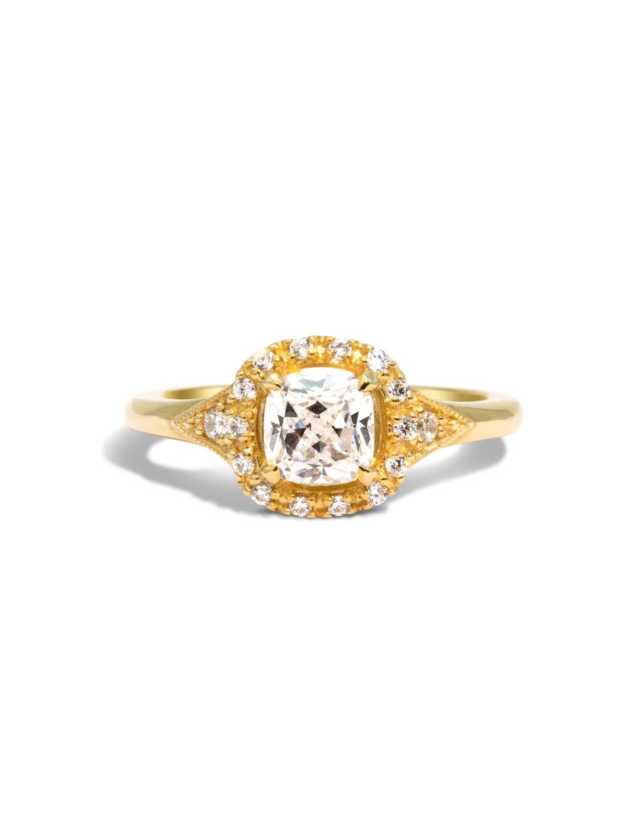 The Eliza Yellow Gold Ring Setting - Molten Store