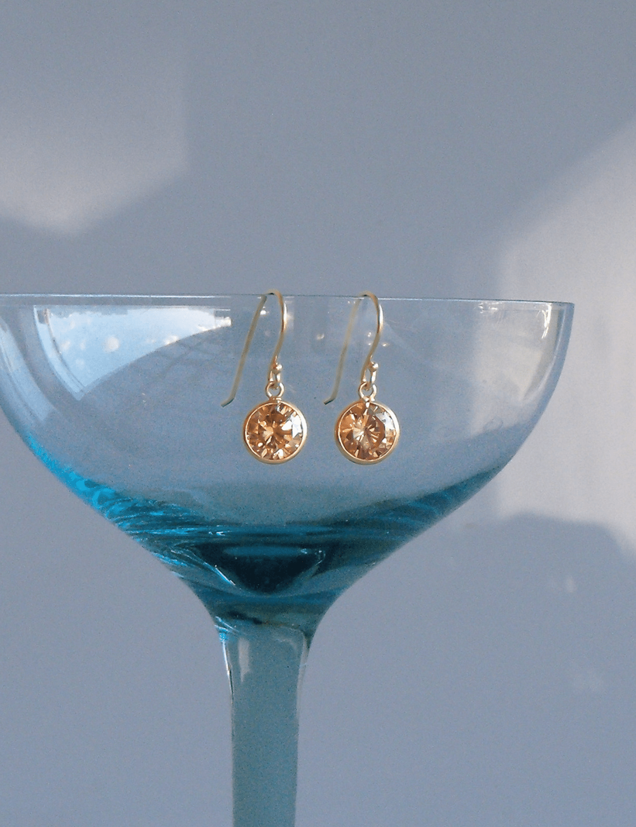 The Elysian Champagne 14ct Gold Vermeil Hook Earrings - Molten Store