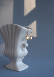 The Elysian Champagne 14ct Gold Vermeil Hook Earrings - Molten Store