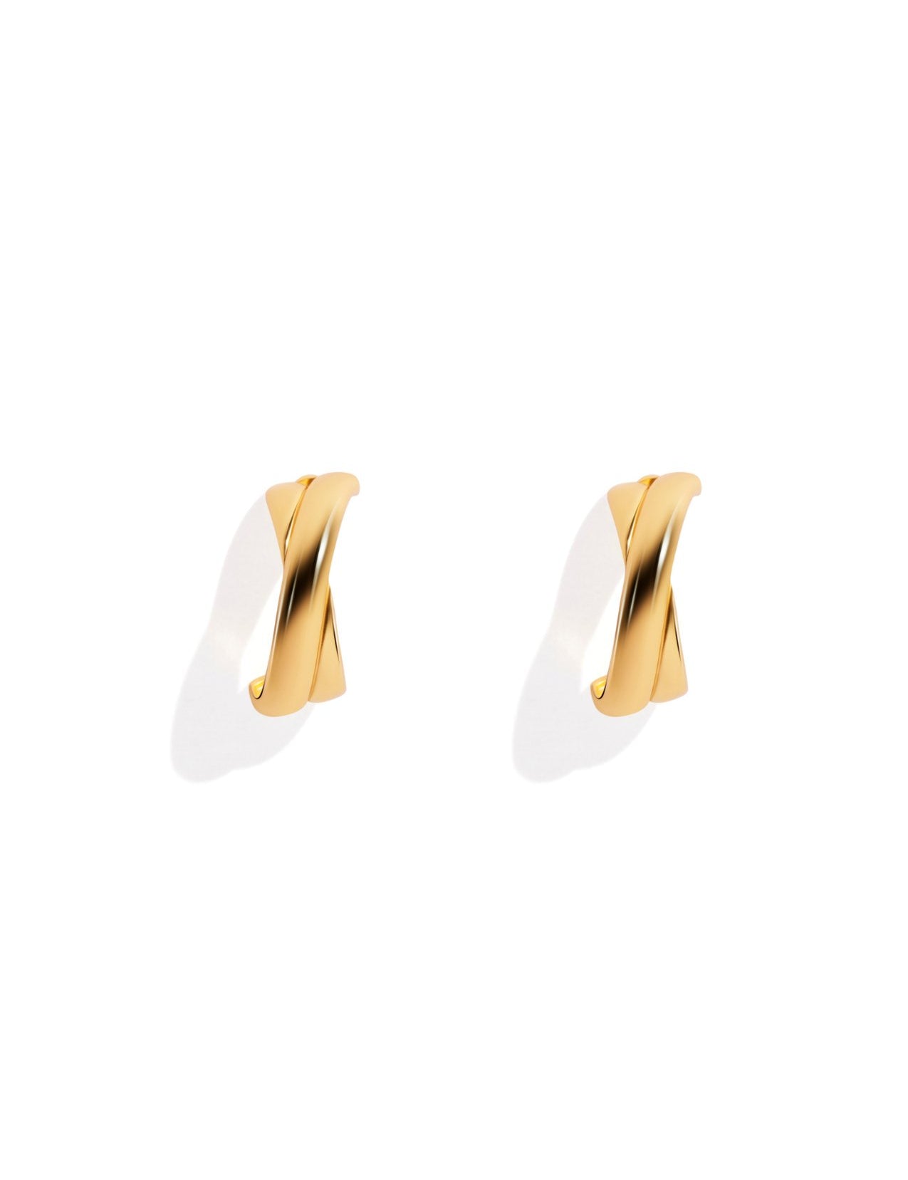 The Entwine Gold Vermeil Half Hoop Earrings - Molten Store