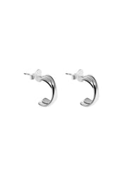 The Entwine Silver Half Hoop Earrings - Molten Store